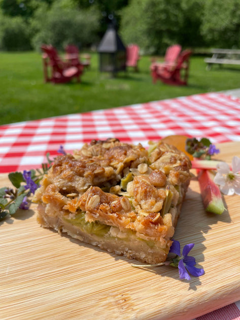 Carré à la rhubarbe d'la Cabane Labonté de la pomme – labontedelapomme